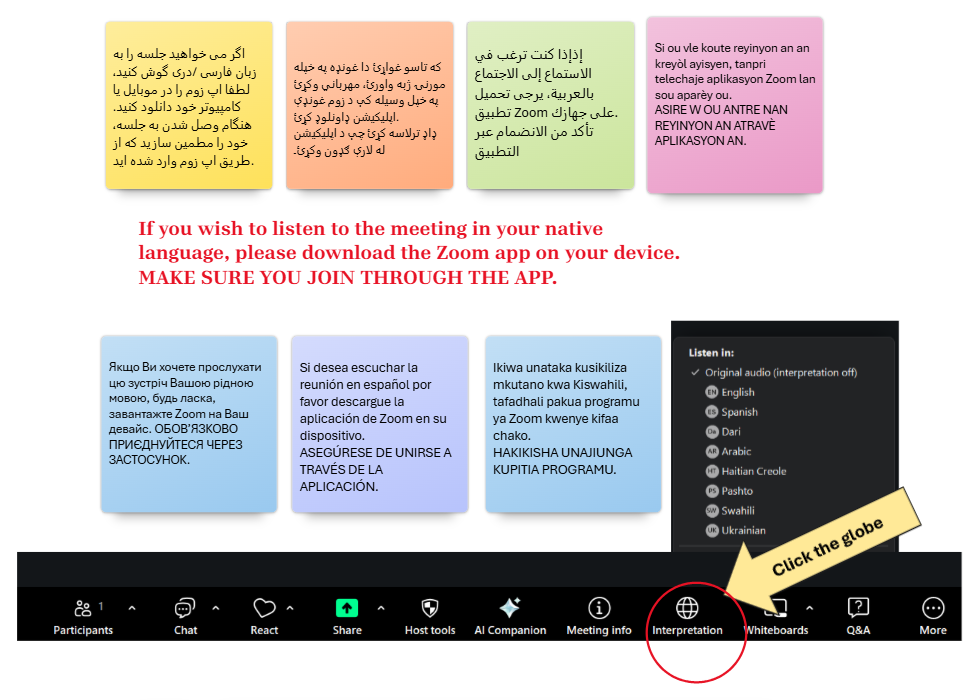 IRIS Community Update zoom flyer
