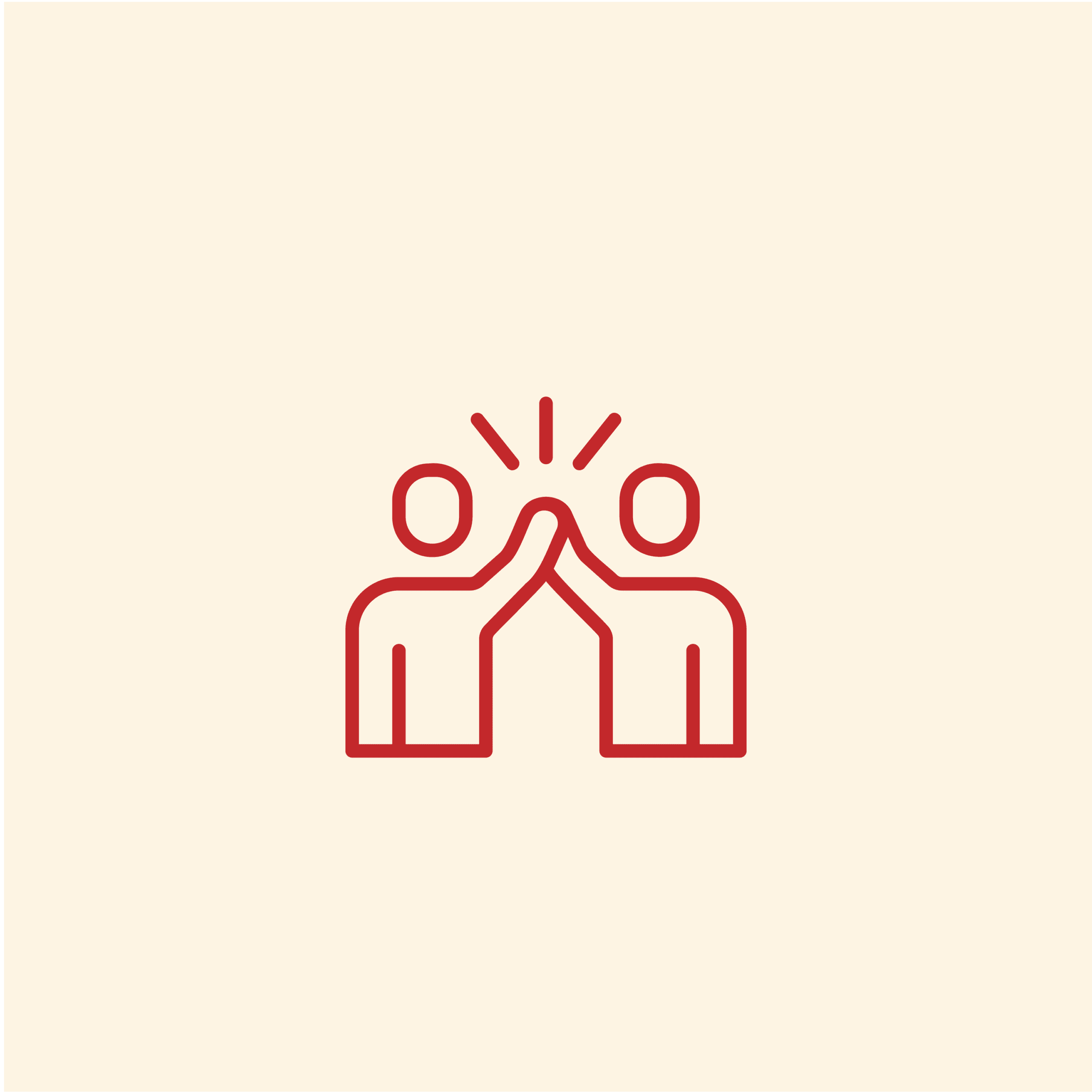 2 people giving high-five icon representing community