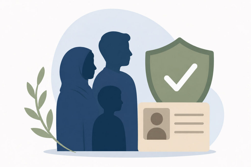 family-graphic-with-passports-secured