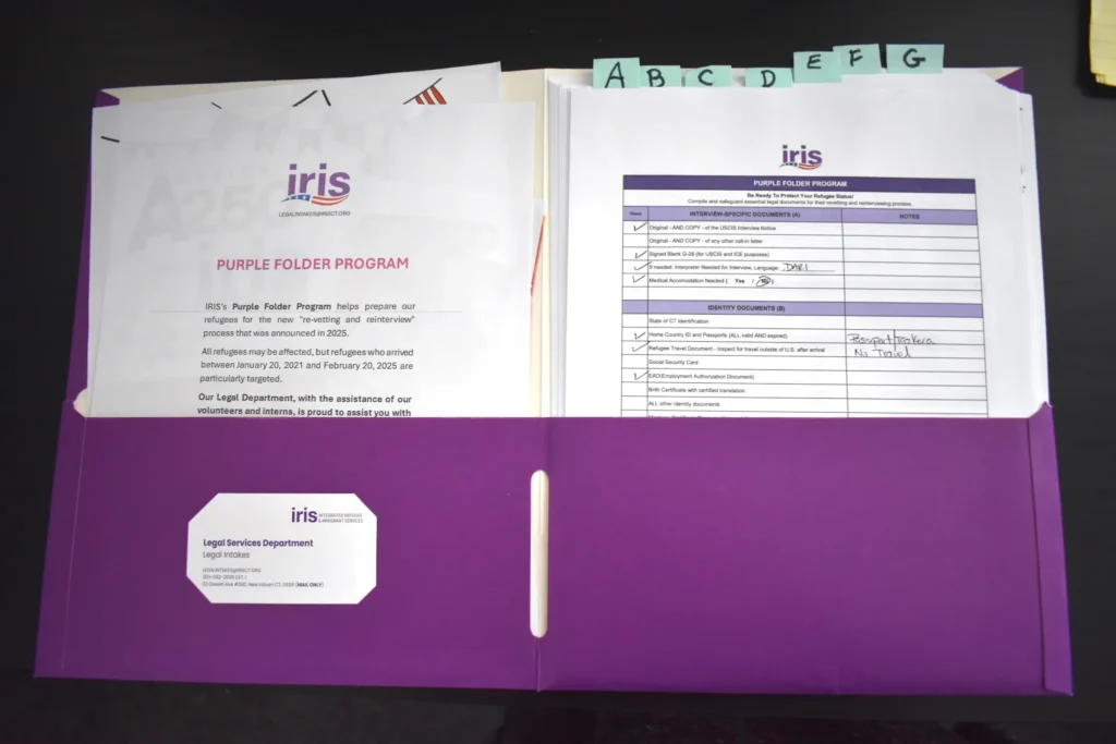 Purple Folder for New Americans from IRIS CT